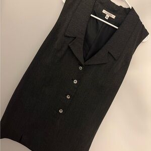 Vintage Lorianna Blazer Vest Mini Dress with Unique Shell Buttons Size 12